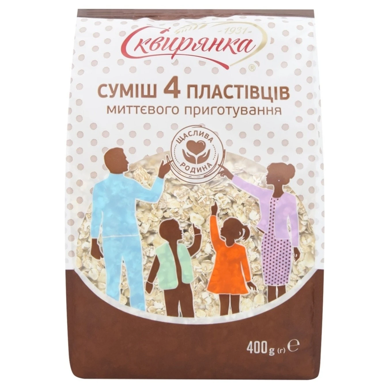 Суміш 4 пластівців Сквирянка, 400 г