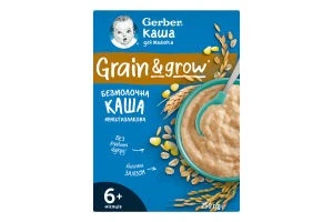 Каша безмолочна для дітей від 6міс мультизлакова Grain&amp;grow Gerber, 250г