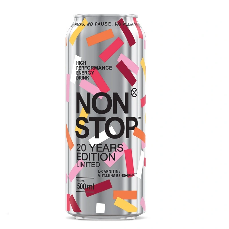 Напій енергетичний безалкогольний сильногазований 20 років лімітована серія Non Stop з/б 500мл