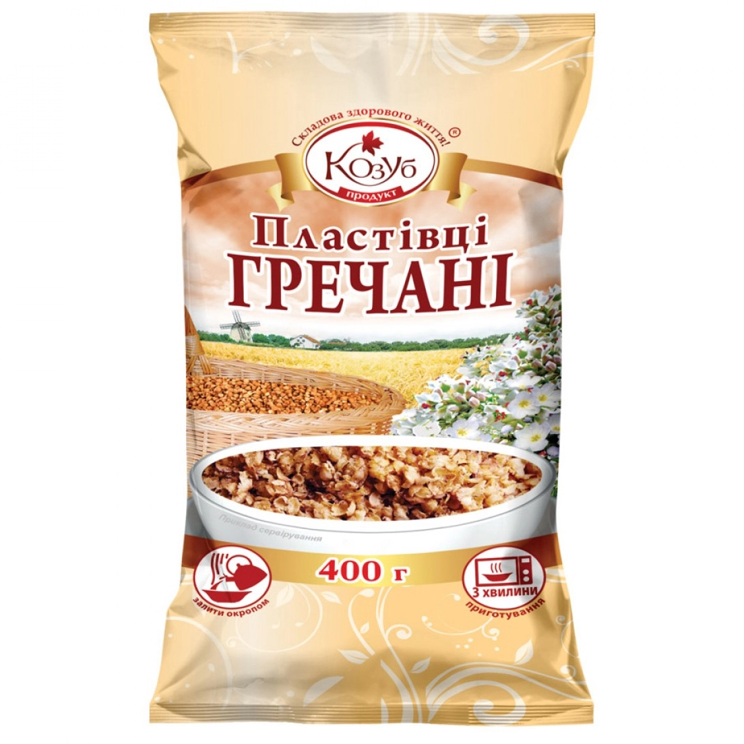 Пластівці гречані Ніжні Козуб, 400 г