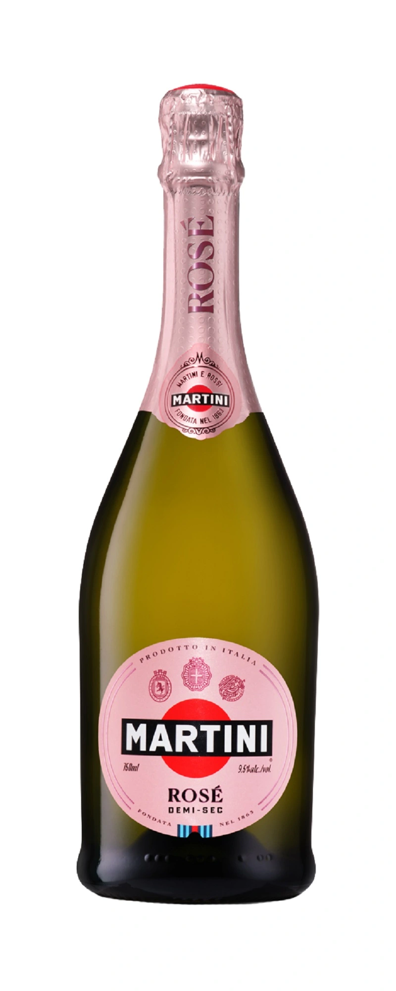 Коктейль винний ігристий рожевий напівсолодкий Spritz Rosato Martini, 0.75 л