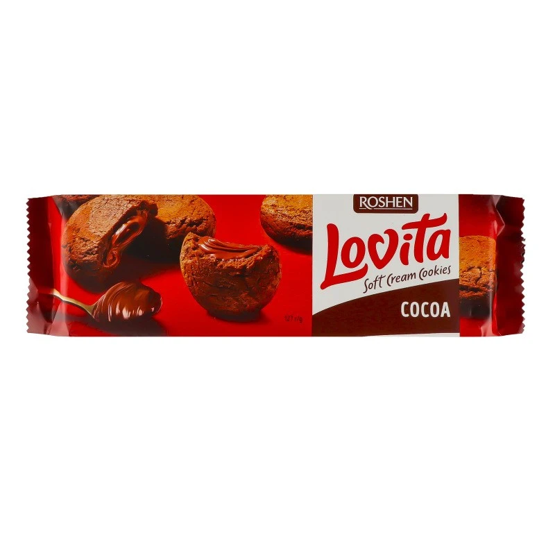 Печиво з начинкою з какао Cocoa Lovita Roshen, 127 г