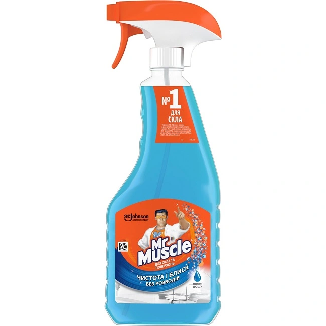 Засіб для миття скла та інших поверхонь зі спиртом Mr.Muscle, 500 мл