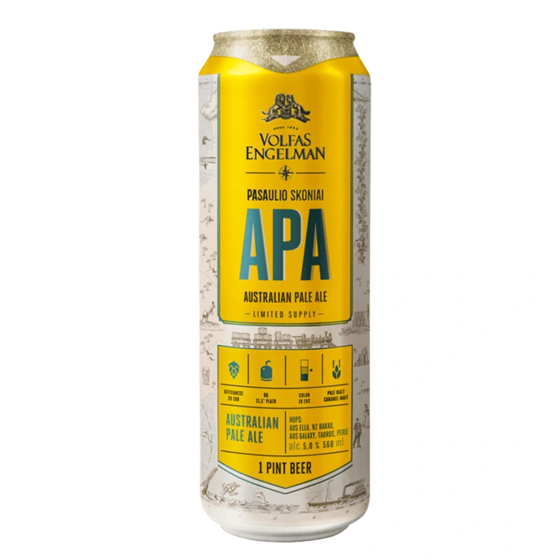 Пиво світле АPA ж/б Volfas Engelman, 0.568 л