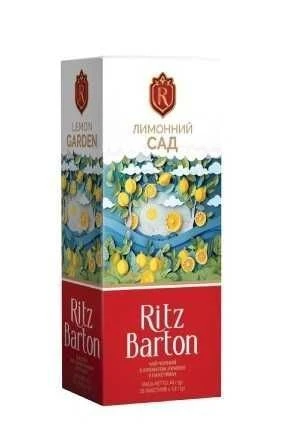 Чай чорний байховий у пакетиках Lemon Garden/Лимонний сад Ritz Barton, 45 г (25*1.8 г)