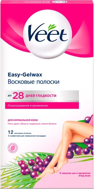 Смужки воскові для нормальної шкіри Veet, 12 шт/уп.