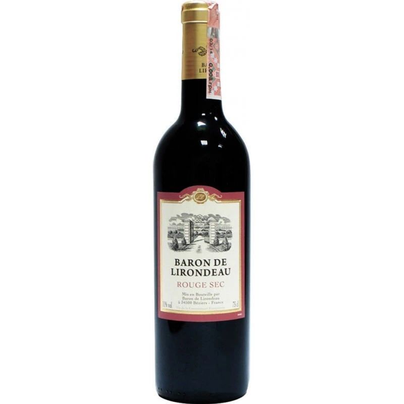 Вино червоне сухе Baron de Lirondeau, 0.75 л