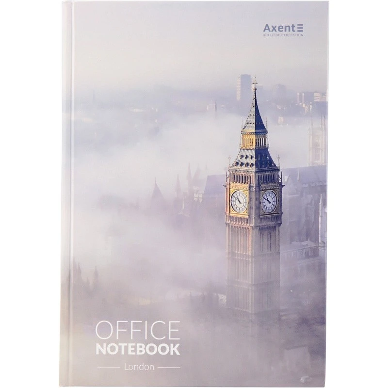 Книга обліку А4 192 аркушів тверда обкладинка клітка London Axent, шт