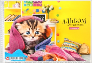 Альбом для малювання А4 20 аркушів PB-SC-020-500 Школярик 1шт
