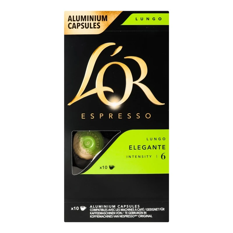 Кава натуральна смажена мелена у капсулах Lungo Elegante LOR к/у 52г