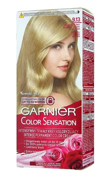 Фарба для волосся відтінок  9.13 Кристалічний бежевий світло-русявий  Color Sensation Garnier, 110