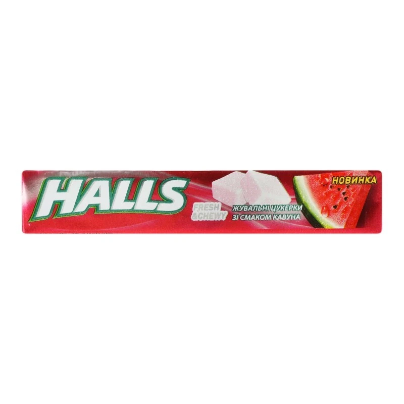Жувальні цукерки зі смаком кавуна Halls м/у 47г