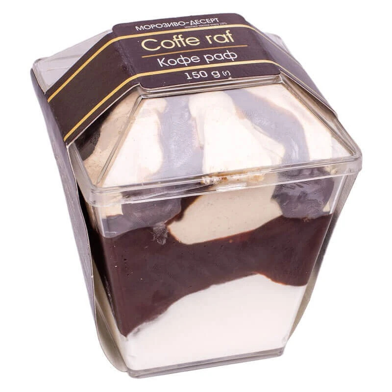 Морозиво вершкове пломбір з кавовим соусом Coffe raf Gel Amo, 150г