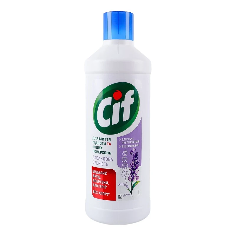 Засіб для чищення підлоги та стін Лавандова свіжість Cif 1.1л