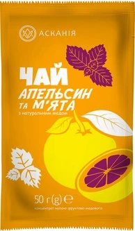Чай-сашет концентрований Апельсин та мята Асканія, 50г