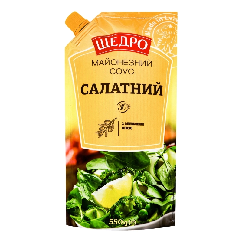 Соус майонезний 30% Салатний Щедро, 550 г
