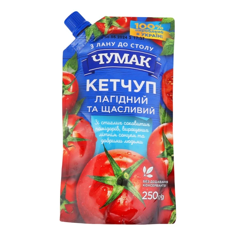 Кетчуп Лагідний Чумак, 250 г