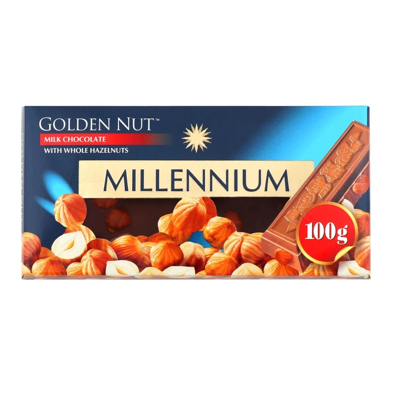 Шоколад молочний з лісовими горіхами Millennium, 100 г