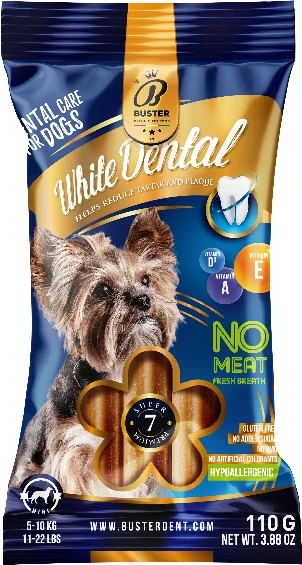 Палички зубні для собак маленьких порід для догляду за зубами White Dental Buster, 110 г