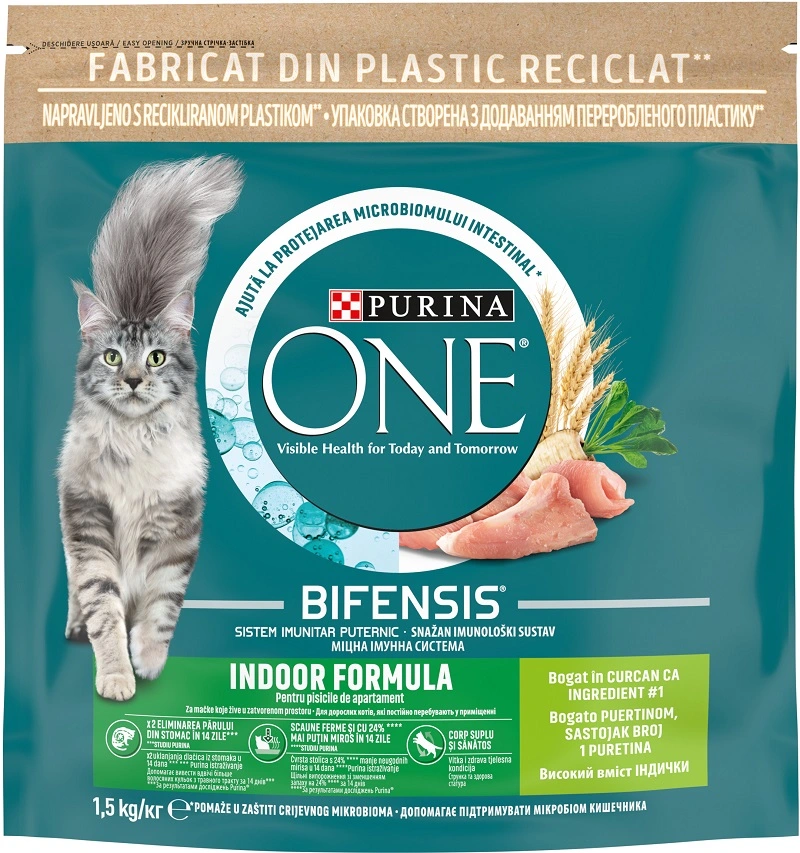 Корм сухий для котів Indoor Formula Cat Purina One, 1.5 кг