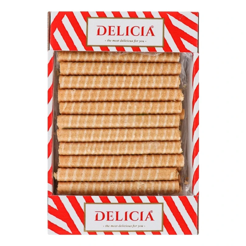 Вафельні трубочки зі смаком пряженого молока Delicia, 450 г