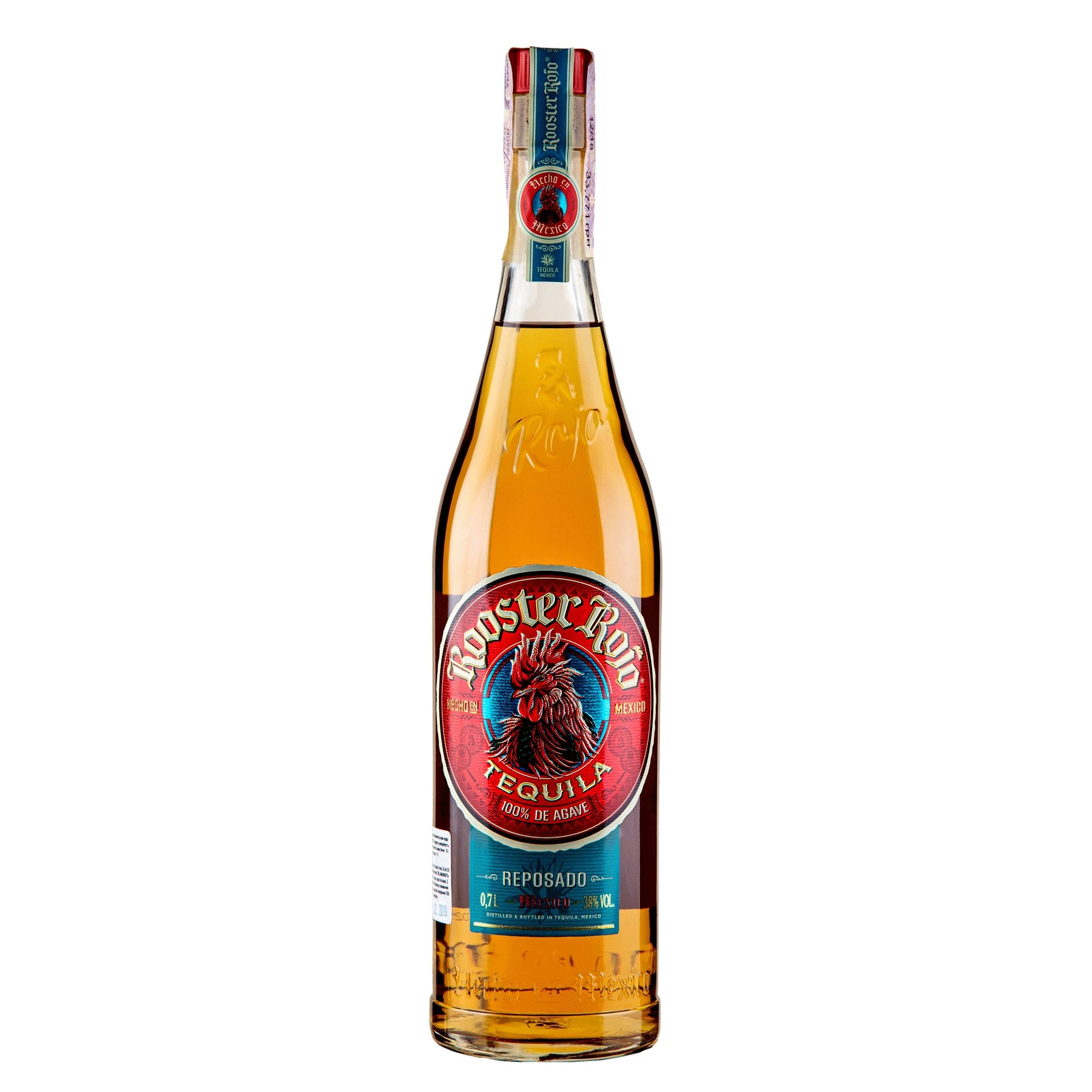 Текіла Rooster Rojo Reposado 38%, 0.7 л
