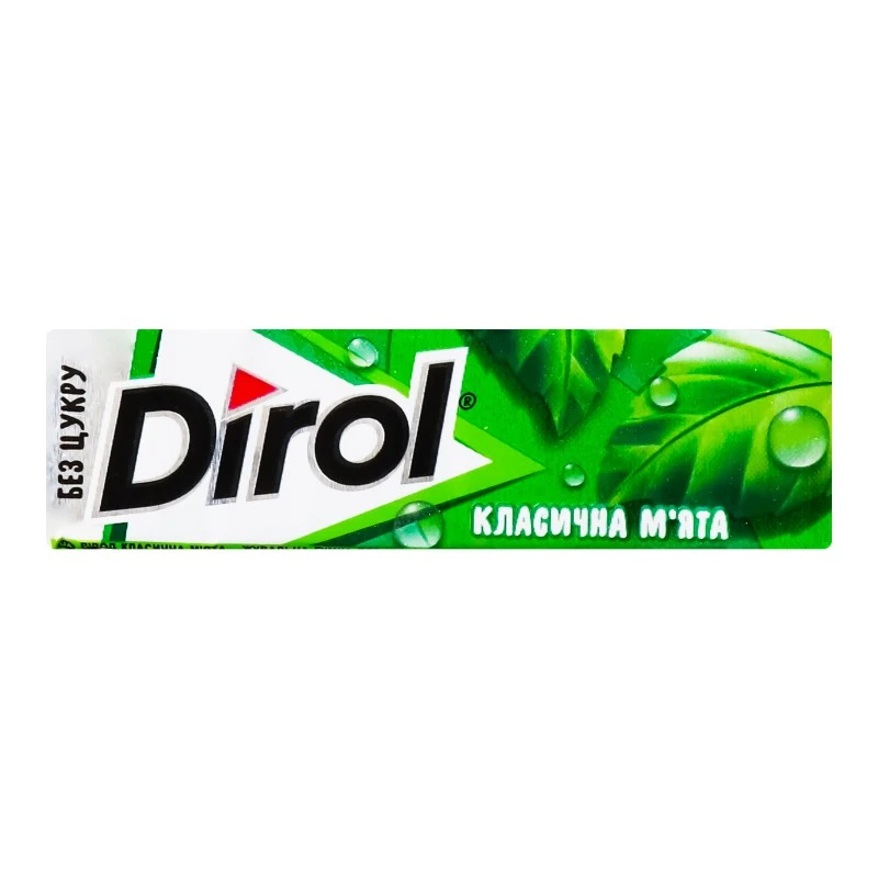 Гумка жувальна без цукру Класична м&#039;ята Dirol, 14 г