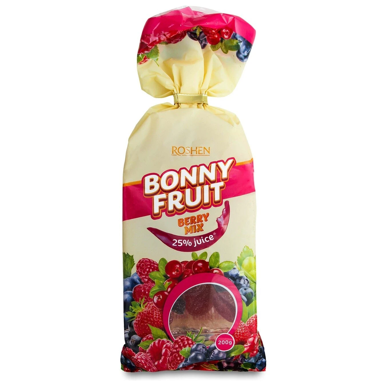Цукерки желейні Berry mix Bonny fruit Roshen, 200 г