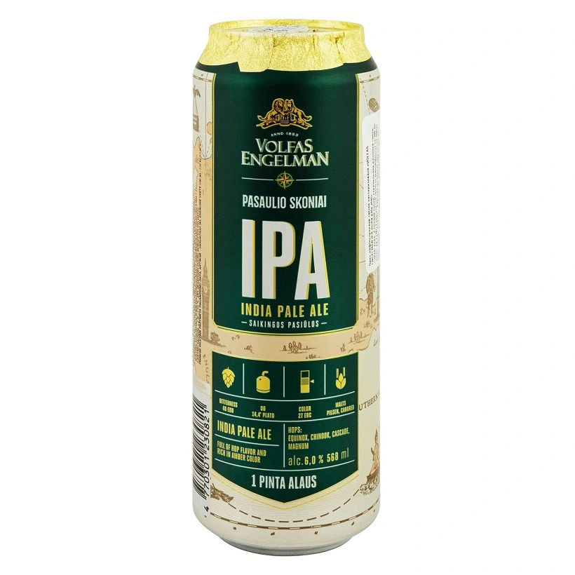 Пиво світле IPA ж/б Volfas Engelman, 0.568 л