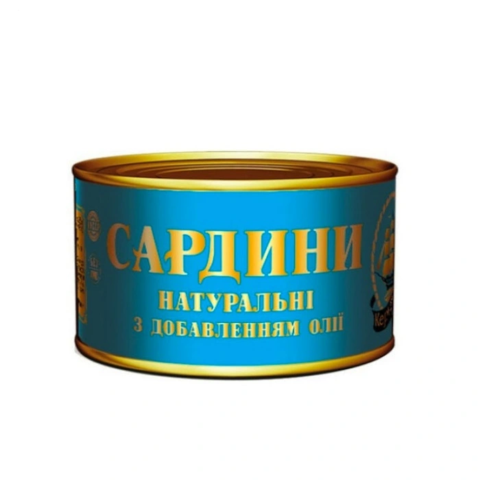 Консервовані сардини з додаванням олії Керчинськi, 230 г