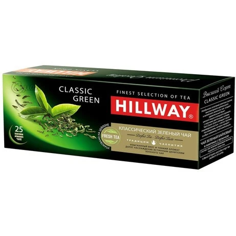 Чай пакетований зелений Classic Green Hillway, 25 шт/уп.