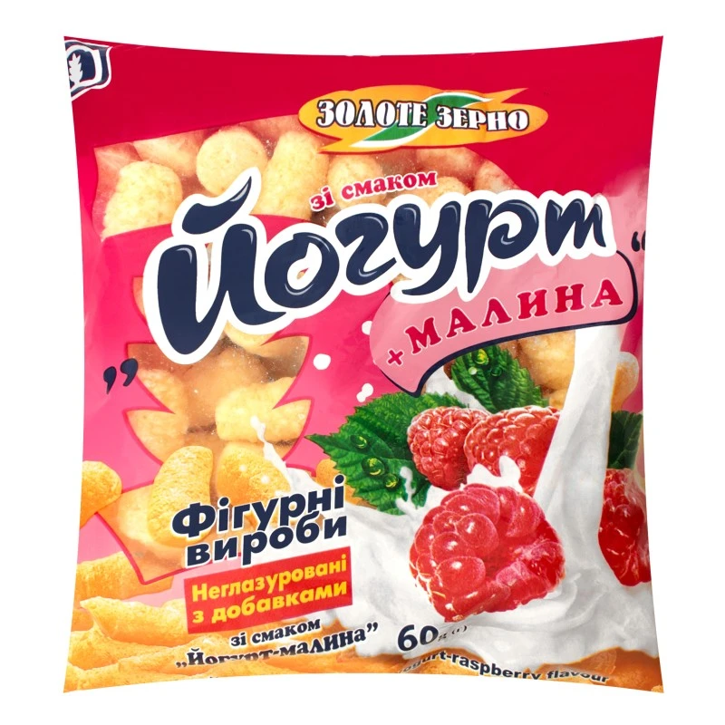 Кукурудзяні палички зі смаком йогурт-малина Золоте Зерно, 60 г