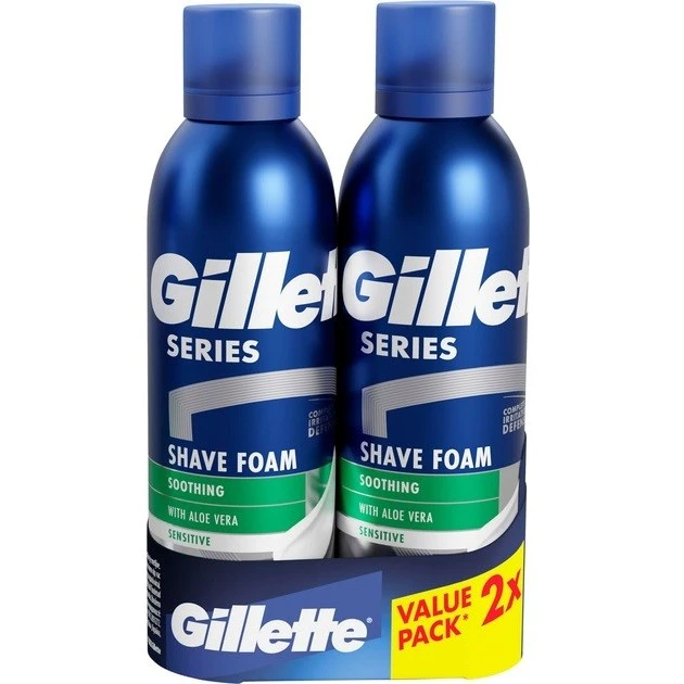 Гель для голiння Заспокійливий Gillette, 200*2 мл