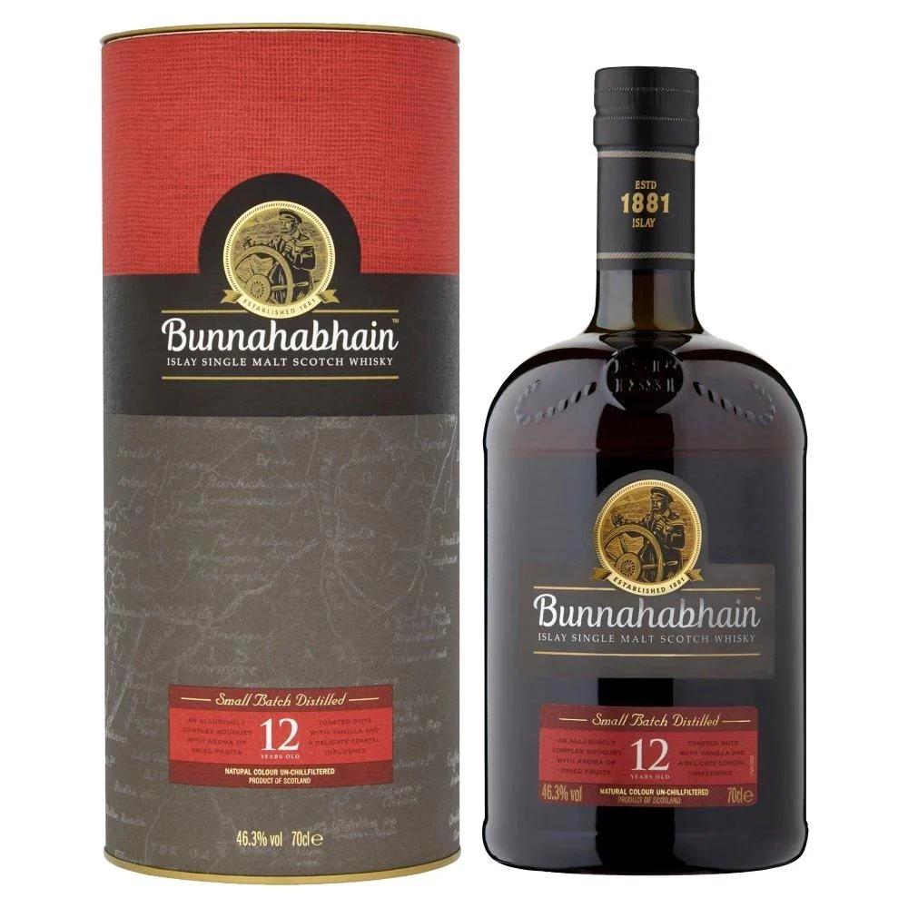 Віскі 12 років витримки у тубусі Bunnahabhain, 0.7 л