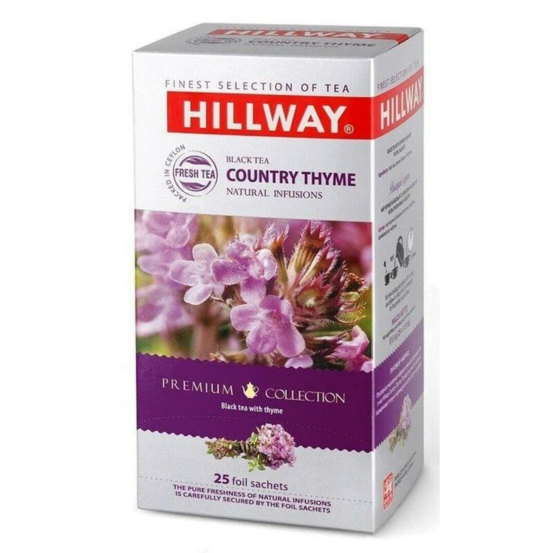 Чай пакетований чорний з чебрецем Country Tryme Hillway, 25 шт/уп.
