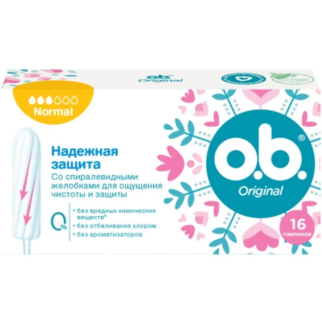Тампони гігієнічні Original Normal O.b., 16 шт/уп.