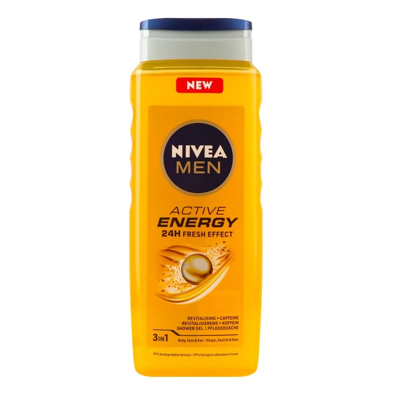 Гель для душу 3в1 Active Energy Nivea Men, 500мл