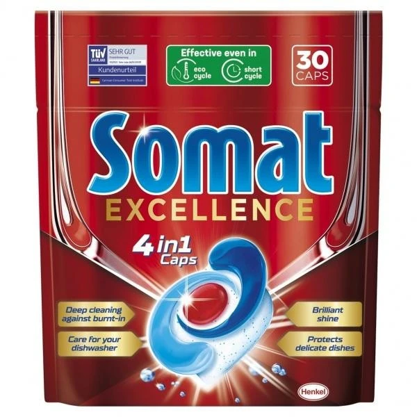 Капсули для посудомийних машин 4in1 Excellence Somat, 30 шт/уп.