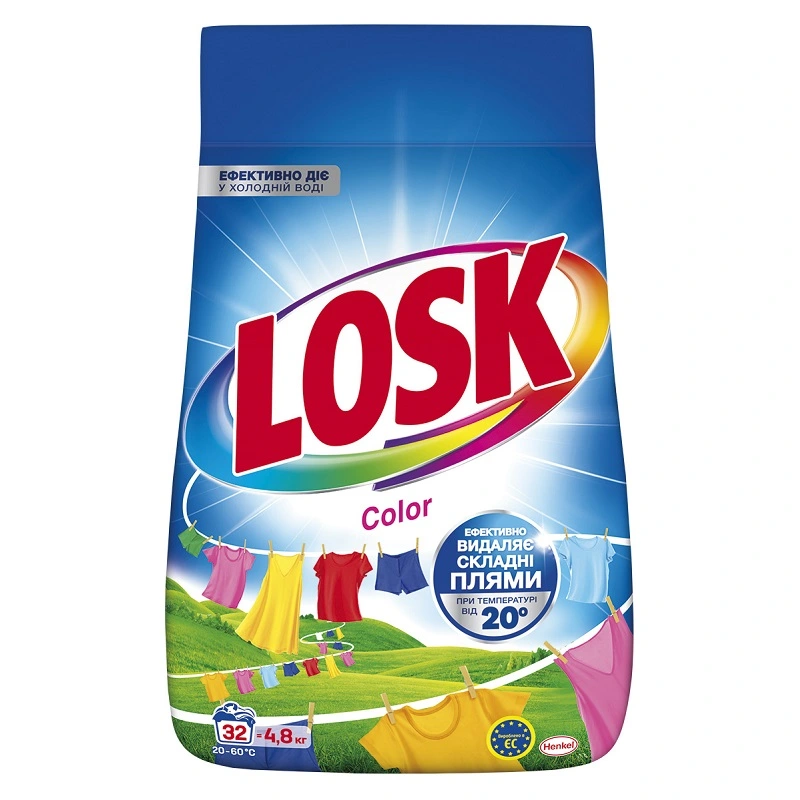 Засіб для прання автомат 16 циклів прання Color Losk, 2.4кг