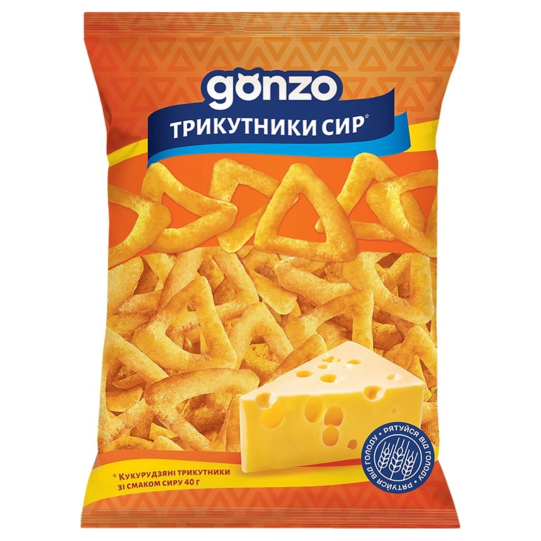 Кукурудзяні трикутники зі смаком сиру Gonzo, 40 г