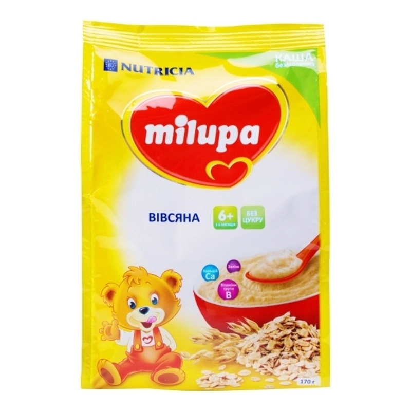 Каша безмолочна для дітей від 6 міс суха вівсяна Milupa, 170 г
