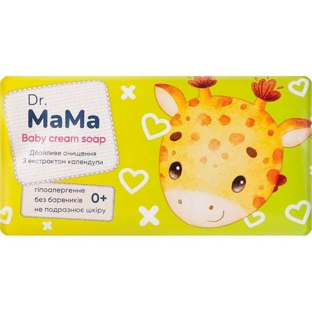 Мило туалетне для дбайливого очищення з екстрактом календули Dr Mama Mama , 90г