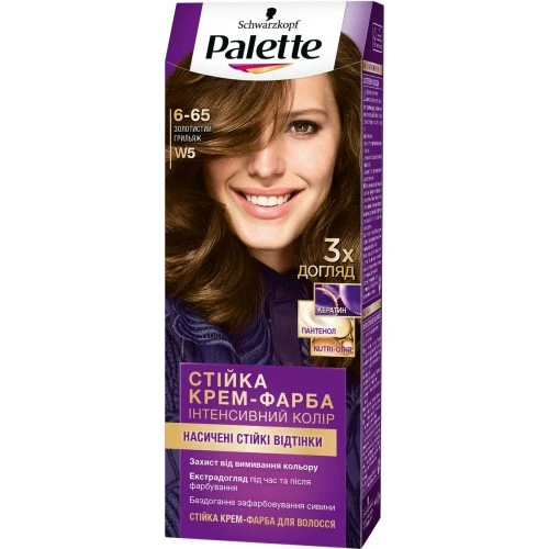 Фарба для волосся 6-65 (W5) Золотистий грильяж Palette, 110 мл
