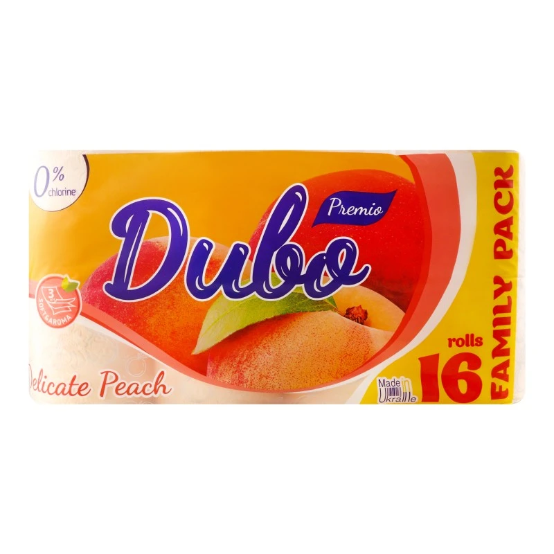 Туалетний папір 3-х шаровий Delicate Peach Premio Диво, 16 шт/уп.
