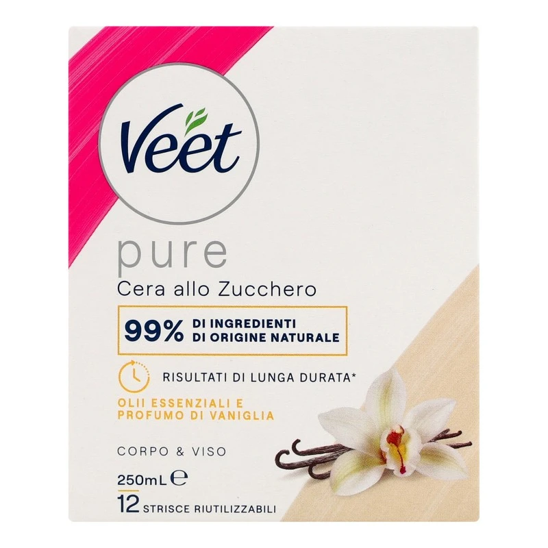 Віск для депіляції теплий з ефірними оліями Pure Veet, 250мл
