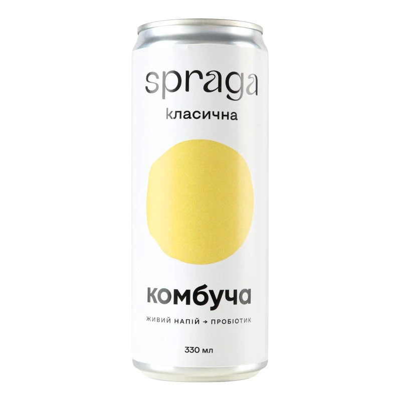 Напій комбуча класична ж/б Spraga, 0.33 л