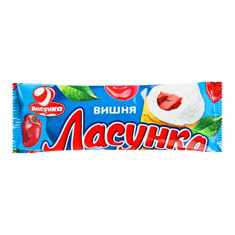 Морозиво ріжок вишня Факел Ласунка, 60 г