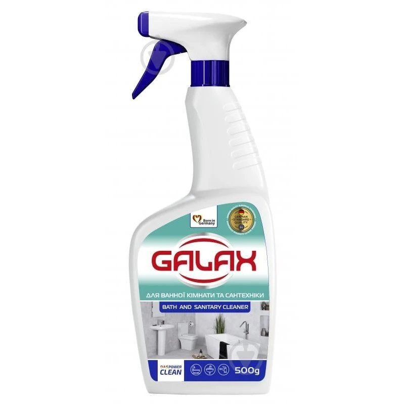 Засіб для миття ванної кімнати та сантехніки Cleaner das PowerClean Galax, 500 г