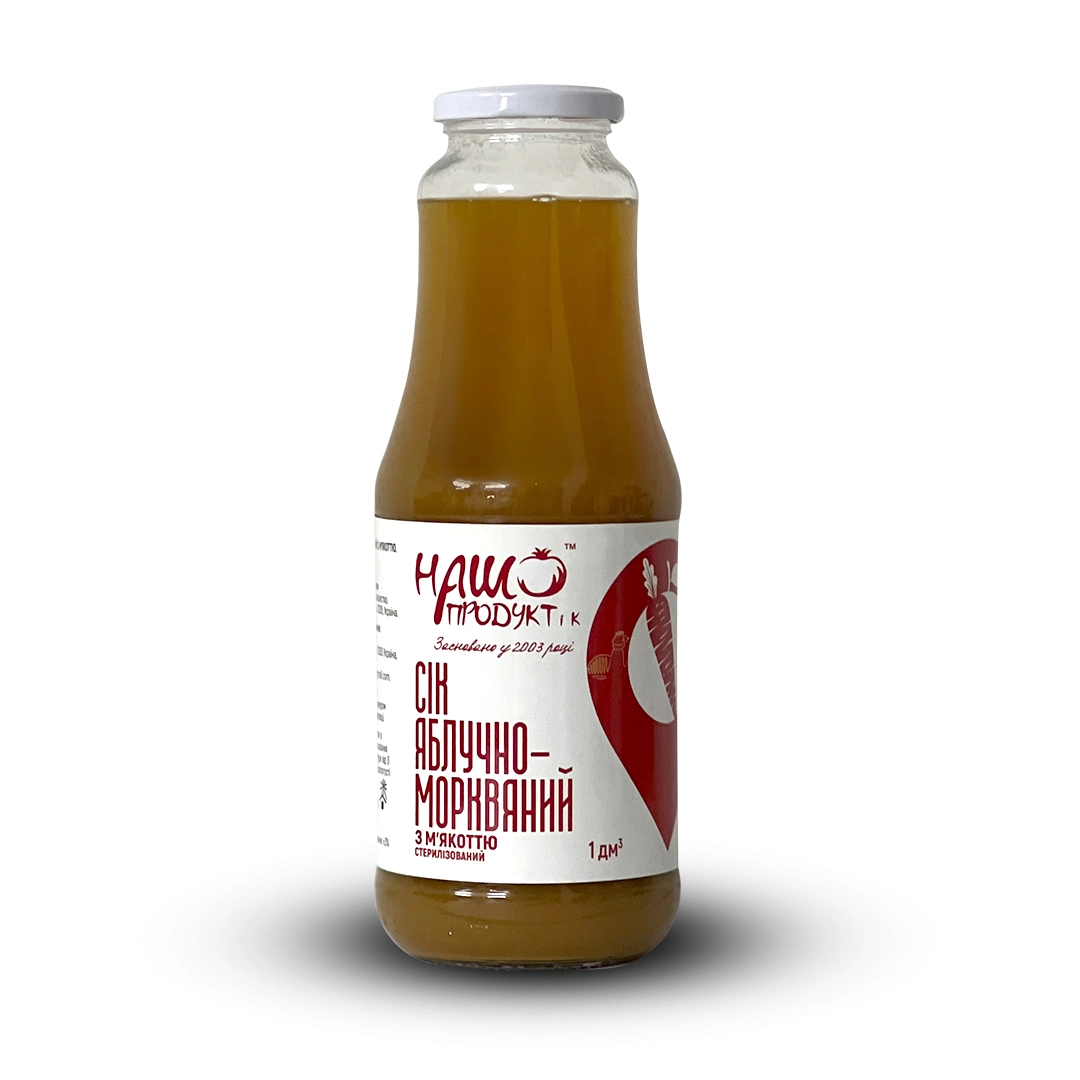 Сік Яблуко-Морква Наш продукт та К, 1л