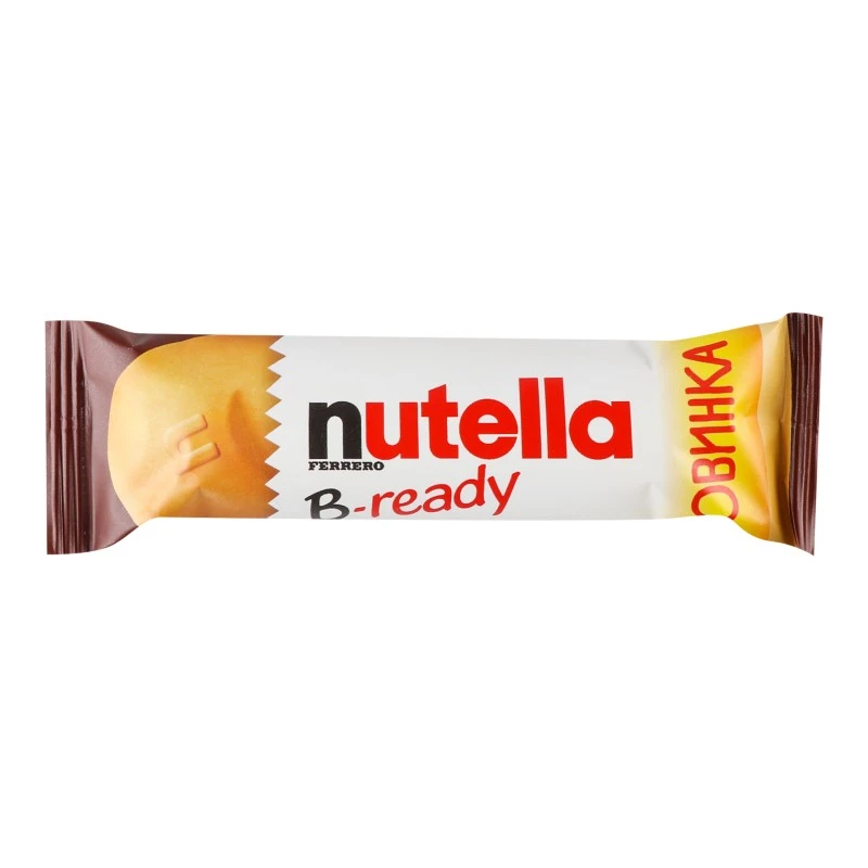 Вафлі з начинкою з горіхової пасти з какао та вафельних кульок Bready Nutella, 22 г